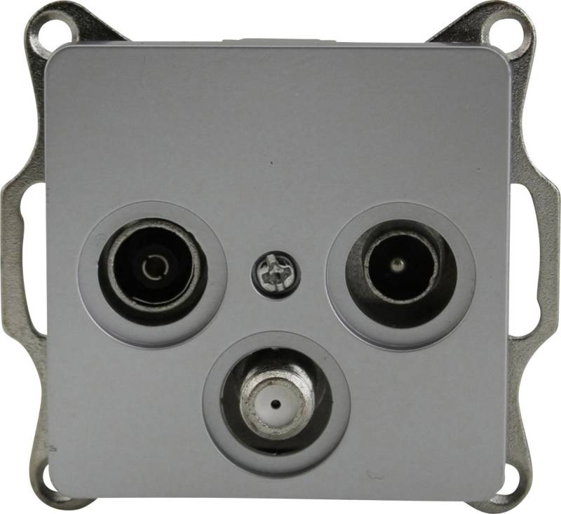 UNITEC Steckdose Unitec SAT- Antennensteckdose Genua silber von UNITEC