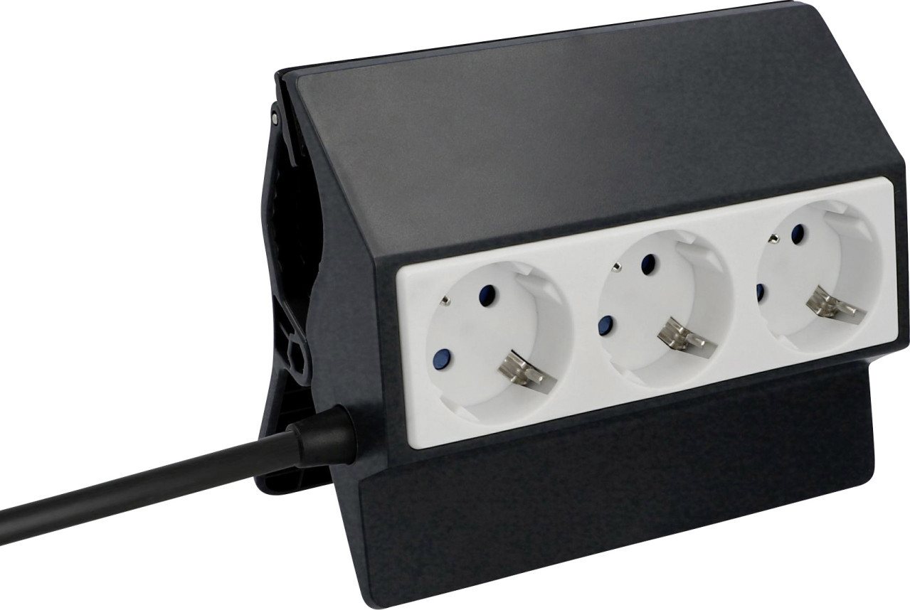 UNITEC Unitec Steckdosenleiste 3-fach 3m mit Clip Steckdosenleiste UNITEC Unitec Steckdosenleiste 3-fach 3m mit Clip Steckdosenleiste von UNITEC