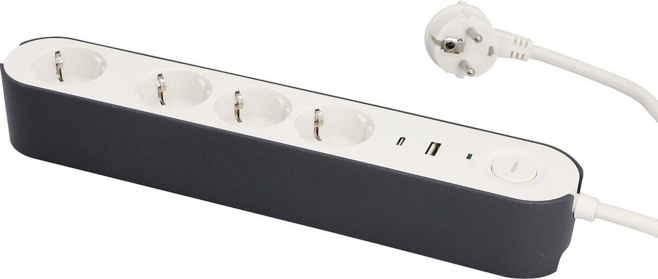 UNITEC Unitec Steckdosenleiste Greenline 4-fach 1,8 m mit Steckdosenleiste, Überspannungsschutz USB-Anschluss UNITEC Unitec Steckdosenleiste Greenline 4-fach 1,8 m mit Steckdosenleiste, Überspannungsschutz USB-Anschluss von UNITEC