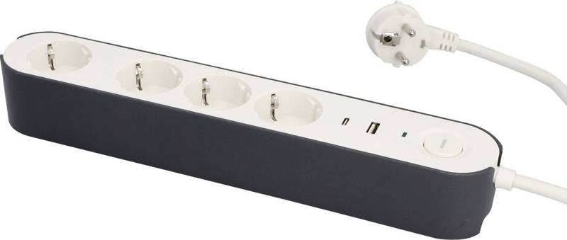 UNITEC Unitec Steckdosenleiste Greenline 4-fach 1,8 m mit Steckdosenleiste, Überspannungsschutz USB-Anschluss UNITEC Unitec Steckdosenleiste Greenline 4-fach 1,8 m mit Steckdosenleiste, Überspannungsschutz USB-Anschluss von UNITEC
