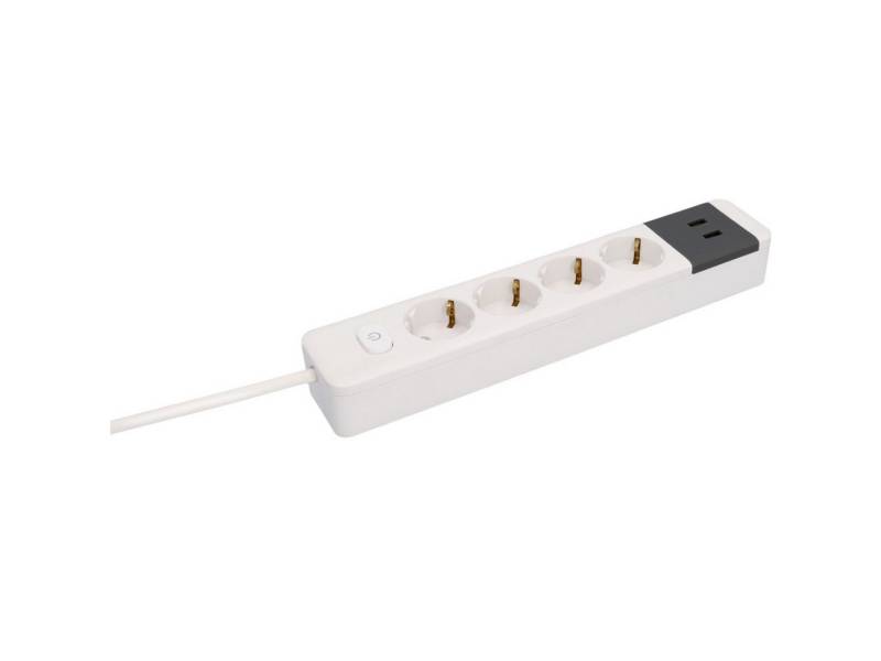 UNITEC Unitec Tischsteckdose 4-fach, 2x USB 1,4 m mit Steckdosenleiste, Masterslave von UNITEC