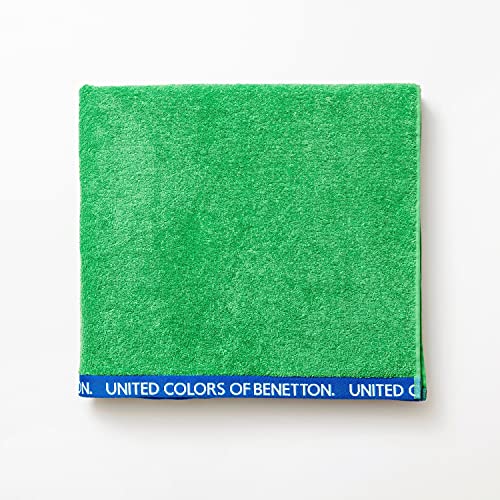 United Colors of Benetton. Colors of Benetton - Strandtuch, 90 x 160 cm, 380 g/m², 100% Baumwolle, Velours, Grün, BE145, 160x90 von United Colors of Benetton