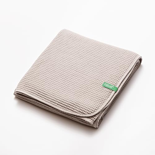 United Colors of Benetton. - Decke, 140 x 190 cm, 200 g/m², 100% Baumwolle, beige von United Colors of Benetton