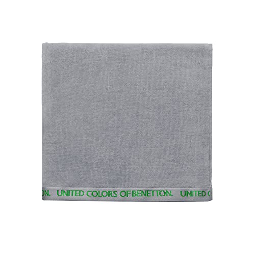UNITED COLORS OF BENETTON. Strandtuch, 90 x 160 cm, 380 g/m², 100% Baumwolle, dunkelblau, mit neutralem Logo von United Colors of Benetton