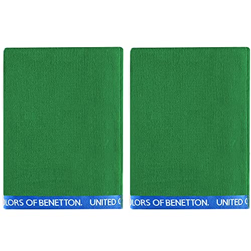 United Farben of Benetton, Set 2 Strandtücher, 90 x 160 cm, 380 g/m², 100% Baumwolle, Grün von United Colors of Benetton