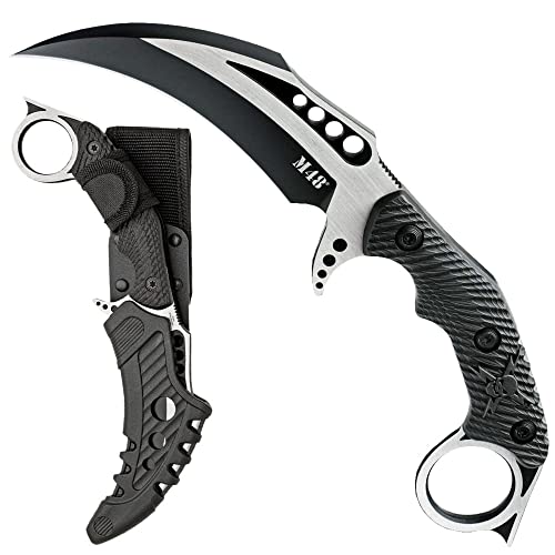 UNITED CUTLERY M48 Liberator Taktisches Karambit mit Scheide, Karambit Messer mit Scheide 26cm, feststehende Klinge Cast Stainless Steel Survival Messer, Outdoor Messer & Jagdmesser von UNITED CUTLERY