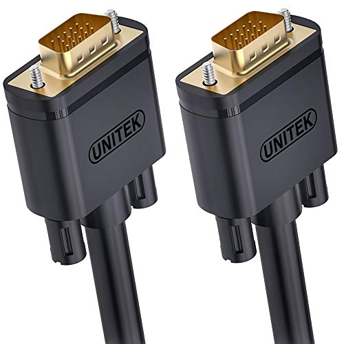 UNITEK VGA 1.5m Kabel, 1080P VGA/SVGA Video Monitor coaxial Verlängerungskabel HD mit 2 ferritfilter/vergoldeten Kontakte/15-polig HD Stecker, kompatibel für Projektoren, Hdtvs, Displays von UNITEK