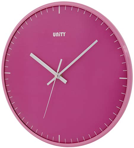 Unity-Wanduhr, Galaxy-Kuppellinse, Rosa, Silent Sweep, 30 cm Unity-Wanduhr, Galaxy-Kuppellinse, Rosa, Silent Sweep, 30 cm von Unity