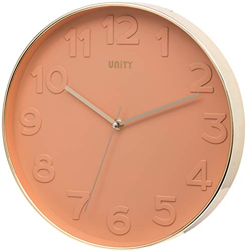 UNITY Bergen Style Wanduhr, 30 cm, Rosa von Unity