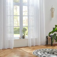 Univers Decor - Sandgestrahlter gewebter Vorhang Alton 140 x 240 cm Atmosphera - Weiß - Blanc von UNIVERS DECOR