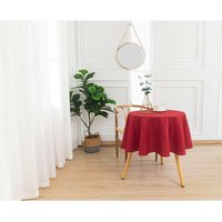 Univers Decor - Tischdecke Anti-Flecken rund rot - Multicolore von UNIVERS DECOR