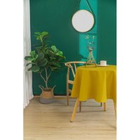 Univers Decor - Tischdecke Anti-Flecken rund senf - Jaune von UNIVERS DECOR