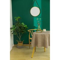 Univers Decor - Tischdecke fleckabweisend uni taupe rund 160 cm - Taupe von UNIVERS DECOR