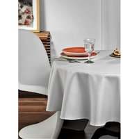 Tischdecke mit Fleckenschutz, rund, Pailletten, 160 cm (4 bis 6 Gedecke) - Weiß - Blanc von UNIVERS DECOR