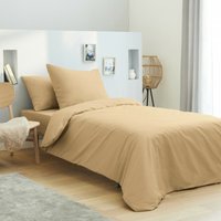 Univers Decor - Bettdeckenbezug 140 x 200 uni taupe 100% Baumwolle / 57 Fils/cm2 - taupe von UNIVERS DECOR