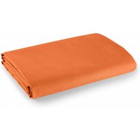 Bettlaken für 1 Person und 2 Personen aus 100% Baumwolle/57 Fäden/cm² - orange - 180 x 290 cm für 1-Personen-Bett - Orange von UNIVERS DECOR