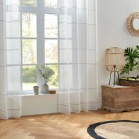 Univers D � Cor - Gewebter Vorhang mit horizontalen Linien Indi 140 x 240 cm Atmosphera - Weiß - Blanc von UNIVERS D�COR
