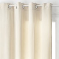 Univers Decor - Möbelvorhang Lilou Samteffekt 140 x 260 cm Atmosphera - 1 Panel - Elfenbeinfarben - Ivoire von UNIVERS DECOR