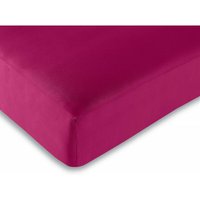 Univers Decor - Spannbettlaken 57 Fäden/cm² - 90 x 190 cm - Fushia - Fushia von UNIVERS DECOR