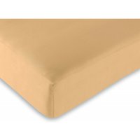 Spannbettlaken aus 100% Baumwolle/57 Fäden/cm² - 140 x 190 cm - Taupe - Taupe von UNIVERS DECOR