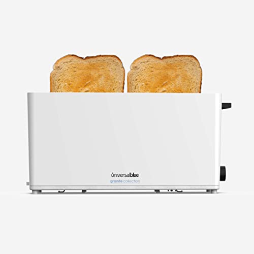 UNIVERSALBLUE | Toaster 1 Langer Einschub | Farbe weiß | Macht 900W | 7 Einstellbare Bräunungsstufe | Abtaufunktion | Kontrollleuchten von UNIVERSALBLUE