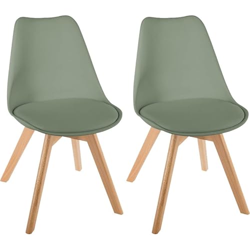 2er Set Stuhl im skandinavischen Stil Baya Atmosphera (2, Khaki, Large) von UNIVERSDECOR
