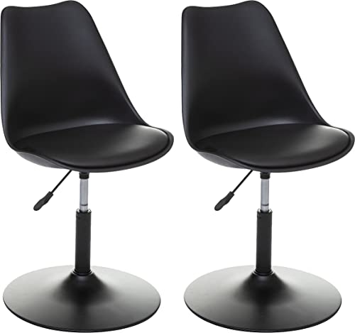 Set mit 2 Deko-Stühlen, höhenverstellbar, skandinavischer Stil, Aiko Atmosphera (schwarz) von UNIVERSDECOR