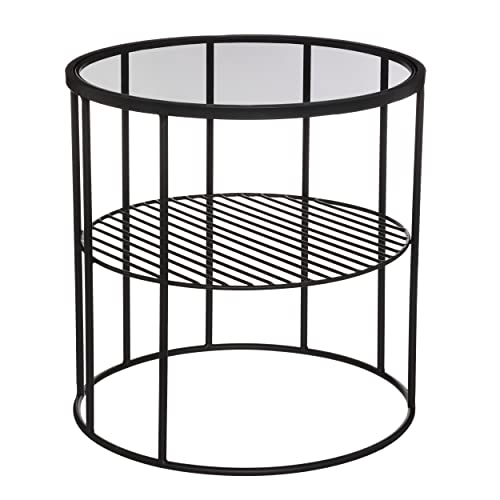 UNIVERSDECOR Kaffeetisch Owen Schwarz Metall & Hartglas Atmosphera UNIVERSDECOR Kaffeetisch Owen Schwarz Metall & Hartglas Atmosphera von UNIVERSDECOR