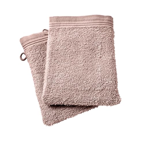 UNIVERSDECOR Spa Waschlappen, 2 oder 6 Stück, 15 x 21 cm, 400 g/m² (2, Altrosa) von UNIVERSDECOR