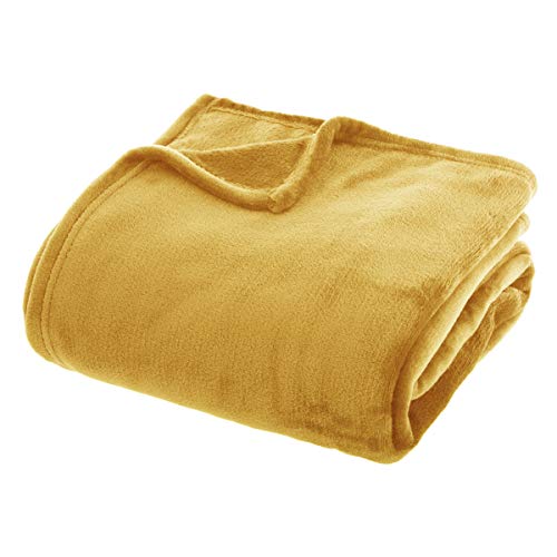 Univers décor Flanelldecke Atmosphera, 180 x 230 cm, 100% Polyester, Ocker, Couverture flanelle 180 x 230 cm Atmosphera von UNIVERSDECOR