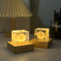 Echte Löwenzahnsamen 5 cm Würfel Briefbeschwerer Konserven Blumen Ornamente Schreibtisch Dekor Personalisierte Geburtstag Weihnachtsgeschenke Für von UNIVERScraft