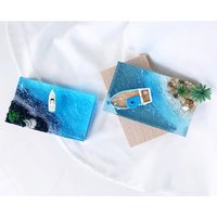 Epoxidharz Kunst Original Handgemachter Ozean Kunstharz Miniatur Handwerk Landschaft Auto Ornamente Schreibtisch Deko Home Dekorationen Geburtstag von UNIVERScraft