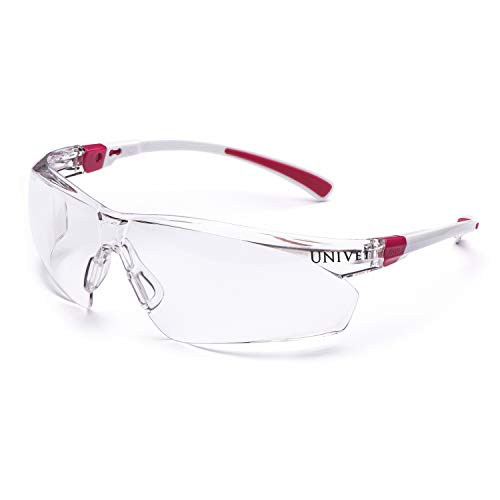 Univet 506U.03.02.00 Schutzbrille "Nr.506U" mit klarem Glas in weiß/rosa von UNIVET