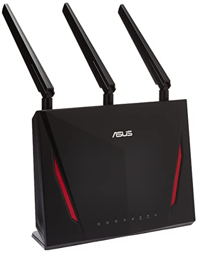ASUS RT-AC86U Wi-Fi AC2900 (AI Mesh USB 3.0 Router, AiProtection by Trend Micro, AI Mesh, WTFast Game Accelerator Adaptive QoS, Dual-WAN 3G/4G Support), 1 Stück von UNKNOWN