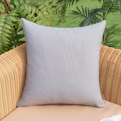 UNNESTAR Waterproof Cushion Covers for Outdoor – Durable 45x45cm Sofa Throw Pillow Case with Hidden Zipper Decorative Garden Balcony Camping von UNNESTAR