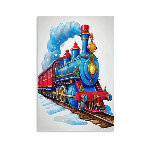 UNRXJZLVM Dampfzug Wandbild Leinwand Gemälde Wohnzimmer Deko Wand Poster Kunstdruck Für Schlafzimmer Wohnzimmer Dekor 12x18inch(30x45cm) von UNRXJZLVM