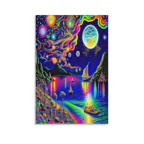 UNRXJZLVM Küstenlandschaft Wandbild Leinwand Gemälde Wohnzimmer Deko Wand Poster Kunstdruck Für Schlafzimmer Wohnzimmer Dekor 16x24inch(40x60cm) von UNRXJZLVM