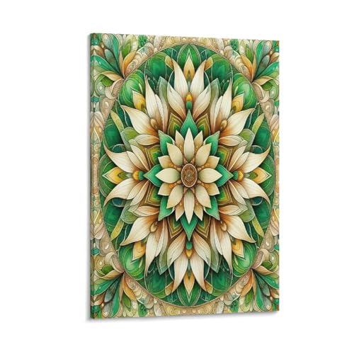 UNRXJZLVM Mandala Blume Wandbild Leinwand Gemälde Wanddekoration Fotoposter Kunstdruck Für Bad Schlafzimmer Wanddekoration 16x24inch(40x60cm) von UNRXJZLVM