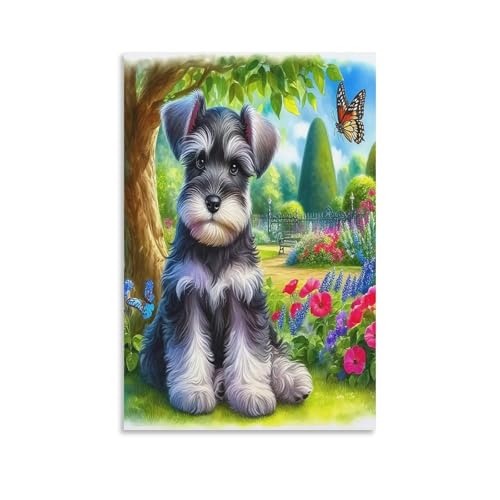 UNRXJZLVM Netter Hund Wandbild Leinwand Gemälde Wohnzimmer Deko Wand Poster Kunstdruck Für Bauernhaus Schlafzimmer Wohnzimmer Dekor 08x12inch(20x30cm) von UNRXJZLVM