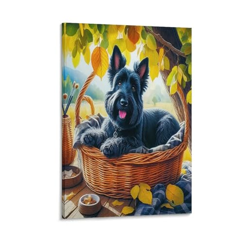 UNRXJZLVM Netter Hund Wandbild Leinwand Gemälde Wohnzimmer Deko Wand Poster Kunstdruck Für Schlafzimmer Wohnzimmer Dekor 12x18inch(30x45cm) von UNRXJZLVM