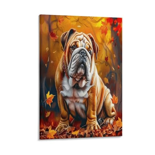 UNRXJZLVM Netter Hund Wandbild Leinwand Gemälde Wohnzimmer Deko Wand Poster Kunstdruck Für Schlafzimmer Wohnzimmer Dekor 16x24inch(40x60cm) von UNRXJZLVM