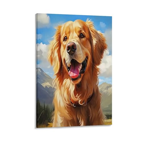 UNRXJZLVM Netter Hund Wandbild Leinwand Gemälde Wohnzimmer Deko Wand Poster Kunstdruck Für Schlafzimmer Wohnzimmer Dekor 20x30inch(50x75cm) von UNRXJZLVM