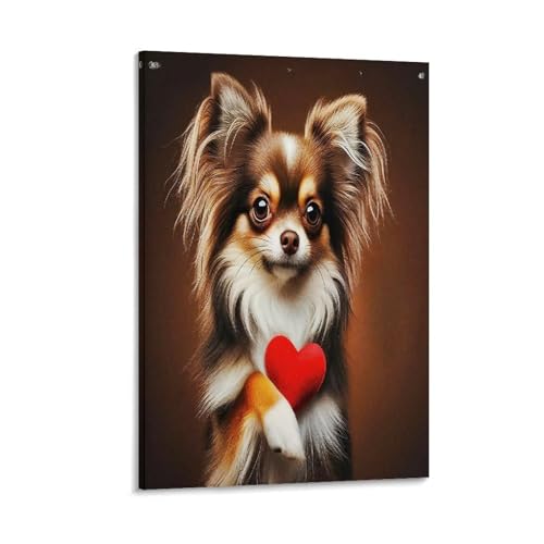 UNRXJZLVM Netter Hund Wandbild Leinwand Gemälde Wohnzimmer Deko Wand Poster Kunstdruck Für Schlafzimmer Wohnzimmer Dekor 20x30inch(50x75cm) von UNRXJZLVM