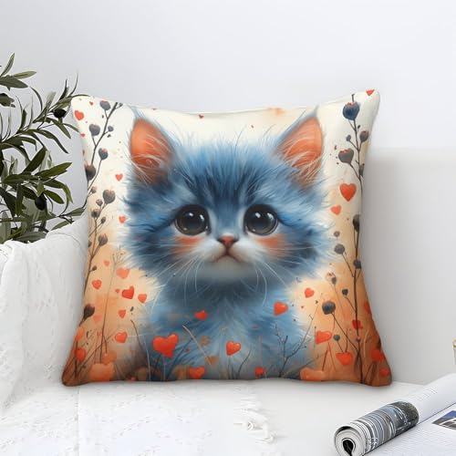 UNRXJZLVM Niedliche Katze Kissenbezug 1er Set Kissenbezüge Wohnzimmer Kissenhülle Couchkissen Polyester Polster Textil Für Sofa Stuhl Bett Garten Deko Kissen 40x40cm UNRXJZLVM Niedliche Katze Kissenbezug 1er Set Kissenbezüge Wohnzimmer Kissenhülle Couchkissen Polyester Polster Textil Für Sofa Stuhl Bett Garten Deko Kissen 40x40cm von UNRXJZLVM