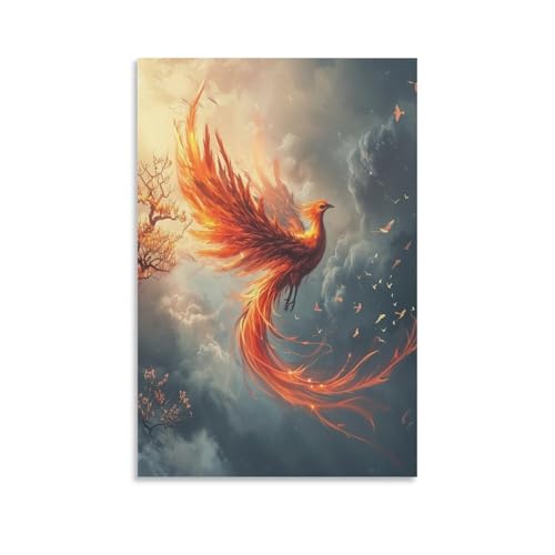 UNRXJZLVM Phoenix Leinwand Wand DekoRatteion Leinwanddruck - Bilder - Kunstdruck - Leinwand Bilder - Wandkunst 20x30inch(50x75cm) von UNRXJZLVM