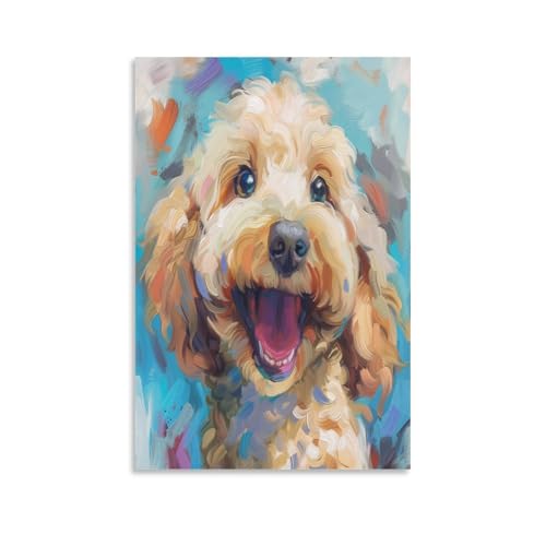 UNRXJZLVM Pudel HUND Leinwand Wand DekoRatteion Leinwanddruck - Bilder - Kunstdruck - Leinwand Bilder - Wandkunst 20x30inch(50x75cm) von UNRXJZLVM