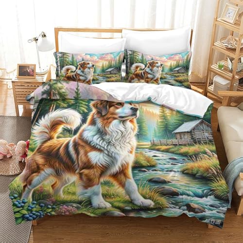 UNRXJZLVM Setzer Bettbezug Bettwäsche Set Kinderbettwäsche-Set Reißverschluss Mit Kissenbezügen, Betten Set Für Jugendliche Kinder Schlafzimmer Single（140x200cm） von UNRXJZLVM