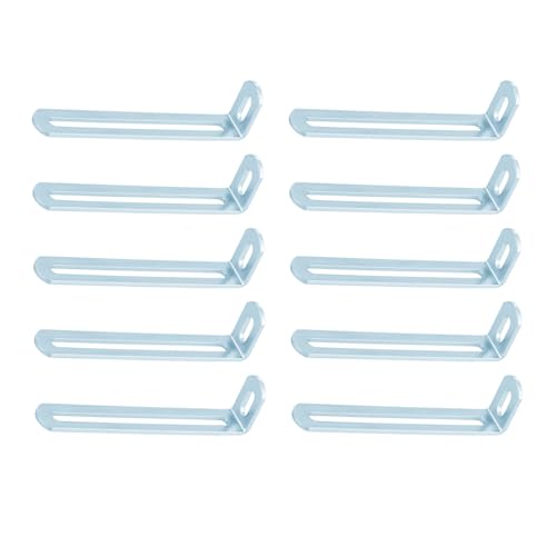 10 Stück robuste 90 Grad rechtwinklige Stahlklammern, L-förmige Befestigung, Möbelverbinder, Protektoren für Regale, Schränke, schnelle Installation, Regalhalterungen von UNTERING