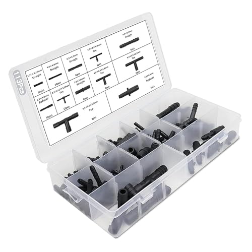 113-teiliges Tropfbewässerungsarmatur-Set, Leitungsverschraubungen, Bewässerungsschlauchverbinder für Gartensysteme, Schlauchverbinder-Sortiment 113-teiliges Tropfbewässerungsarmatur-Set, Leitungsverschraubungen, Bewässerungsschlauchverbinder für Gartensysteme, Schlauchverbinder-Sortiment von UNTERING