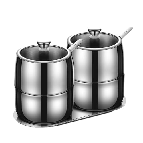 2 Stück Edelstahl Gewürzstreuer Doppelgewürzstreuer Edelstahl Paprika Halter Verstellbare Löcher Proof Jar 2 Stück Edelstahl Gewürzstreuer Doppelgewürzstreuer Edelstahl Paprika Halter Verstellbare Löcher Proof Jar von UNTERING